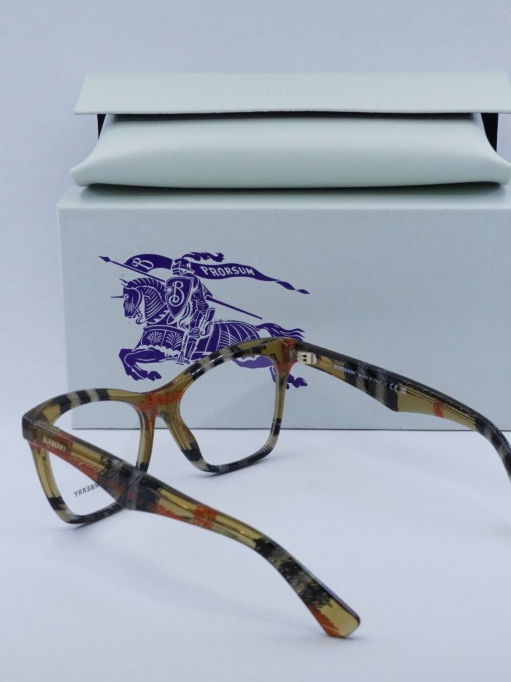 Burberry BE2416 4146 Cat Eye Eyeglasses 52mm - Check Sand - Picture 4 of 10